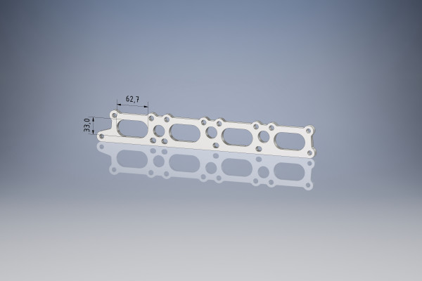 Krümmerflansch Edelstahl Opel CIH 16V abgeschnittener 24V gekürzter 24V